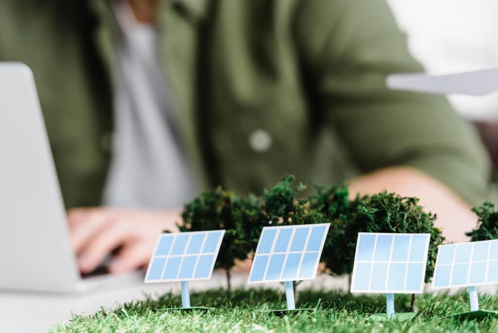 Solar panel technician doing a Solar System Design & Consultation